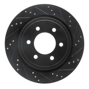Ford F-150 Brake Rotor (1) - Rear Right - R1 Concepts - Drilled & Slotted - Black - `15-`17